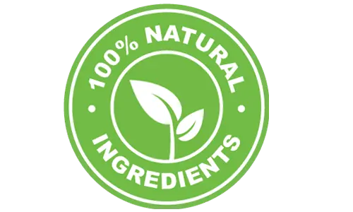 Natural ingredients seal printed on the pack
